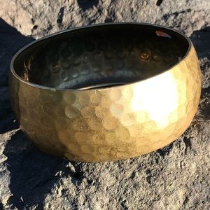 Vintage Bronze Hammered Bangle